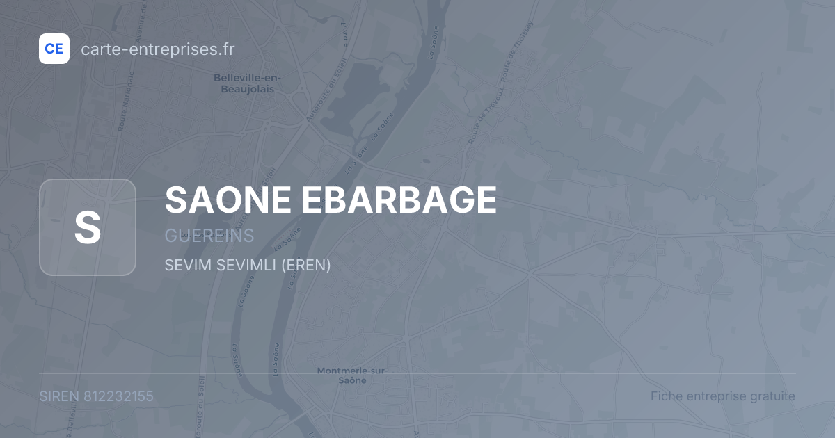 SAONE EBARBAGE — 812232155 — fiche entreprise