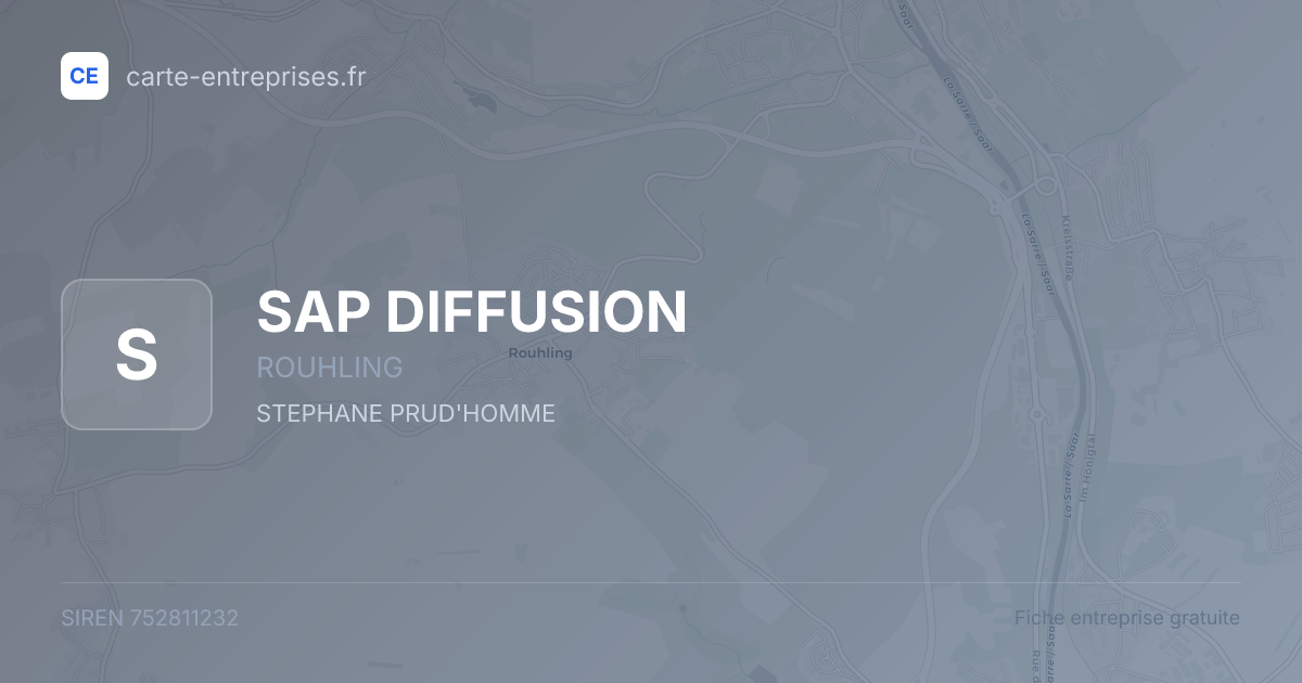 SAP DIFFUSION — 752811232 — fiche entreprise