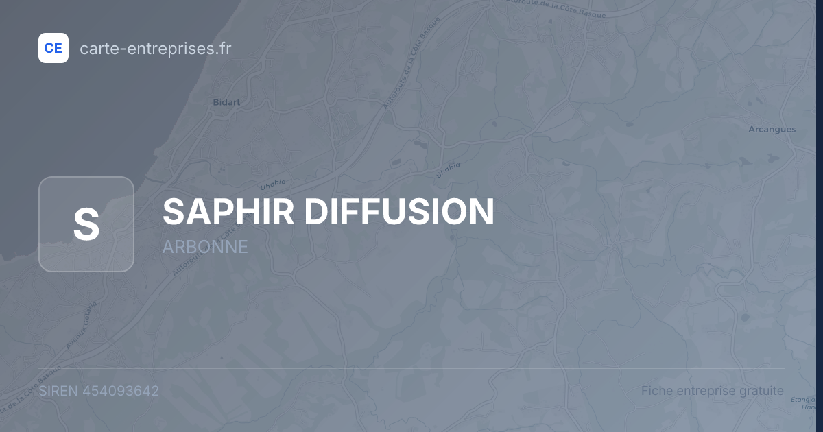 SAPHIR DIFFUSION — 454093642 — fiche entreprise