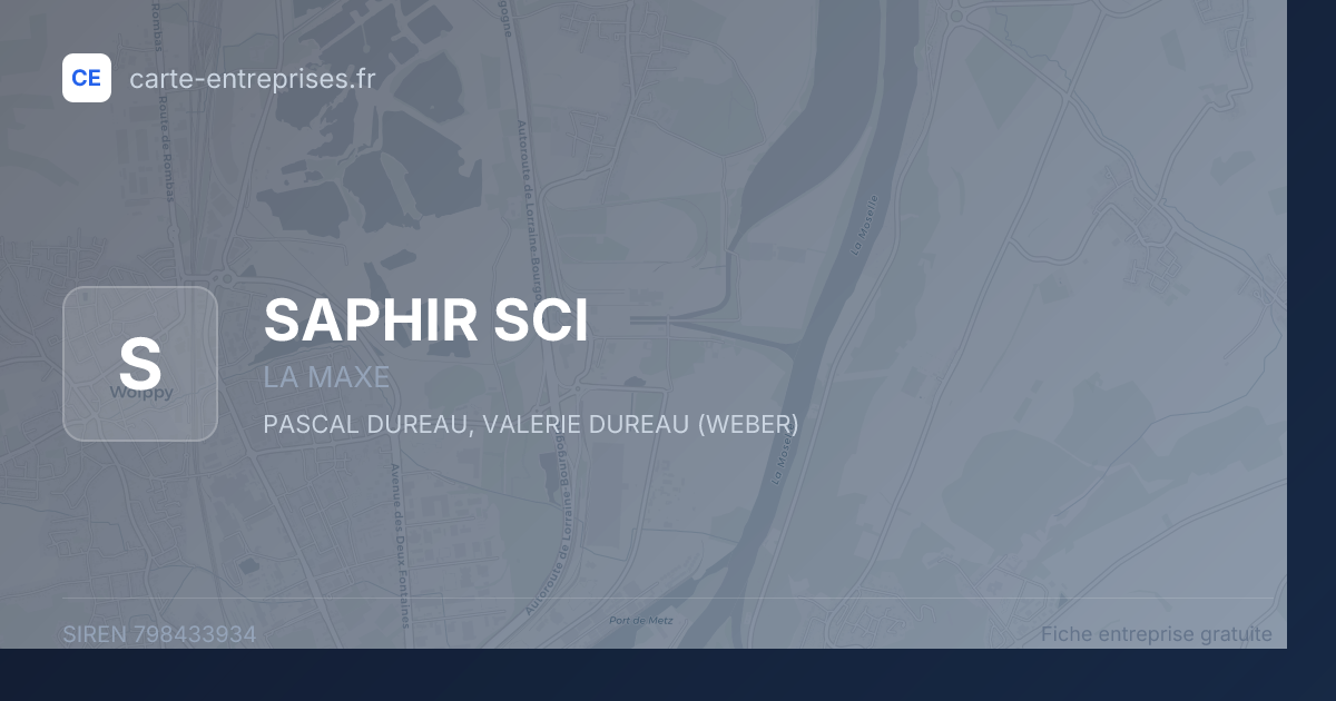 SAPHIR SCI — 798433934 — fiche entreprise