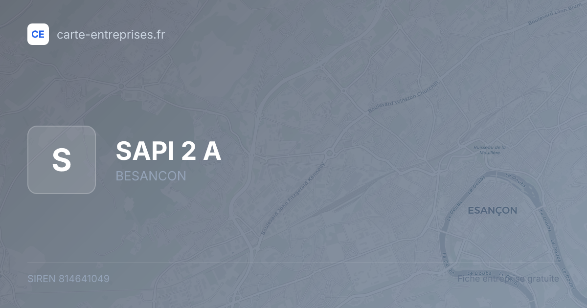 SAPI 2 A — 814641049 — fiche entreprise
