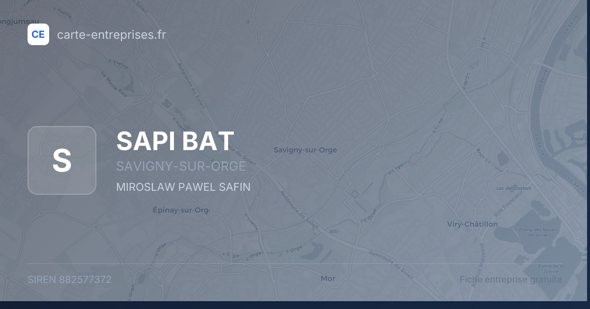 SAPI BAT — 882577372 — fiche entreprise
