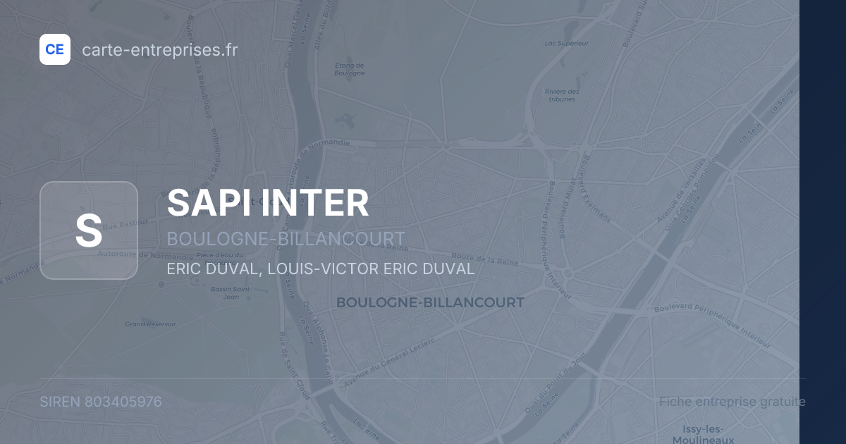 SAPI INTER — 803405976 — fiche entreprise