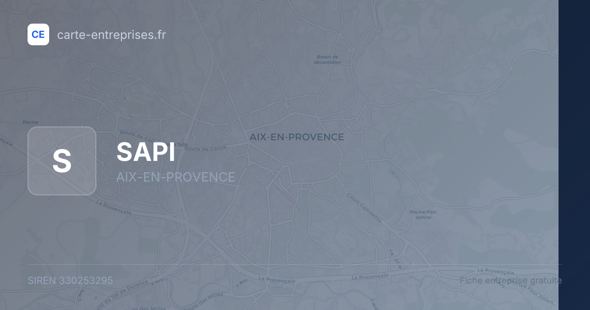 SAPI — 330253295 — fiche entreprise