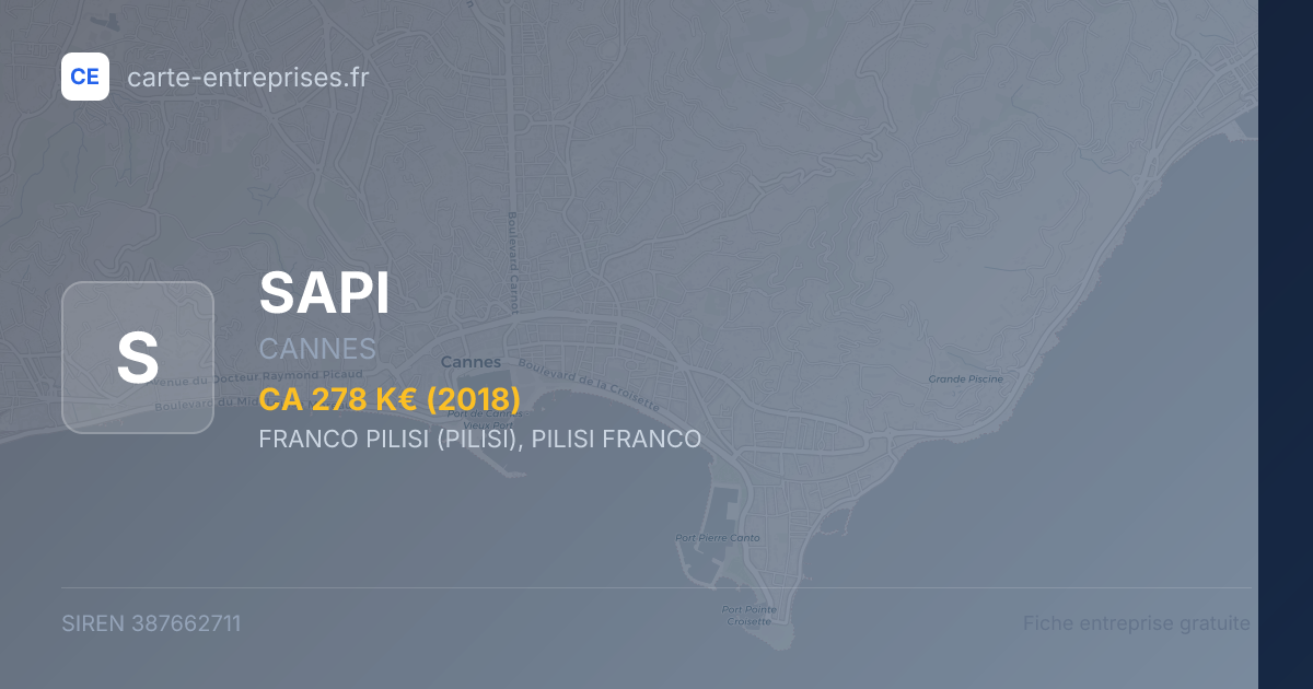 SAPI — 387662711 — fiche entreprise