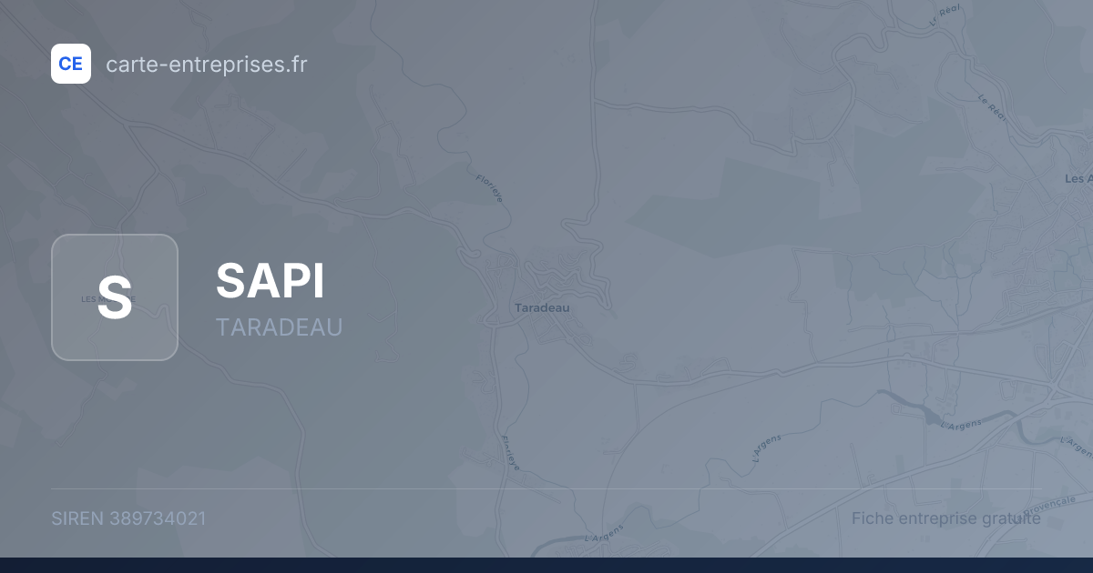 SAPI — 389734021 — fiche entreprise