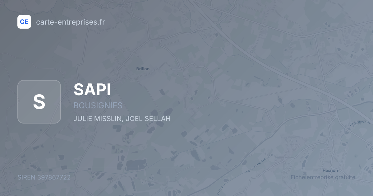 SAPI — 397867722 — fiche entreprise