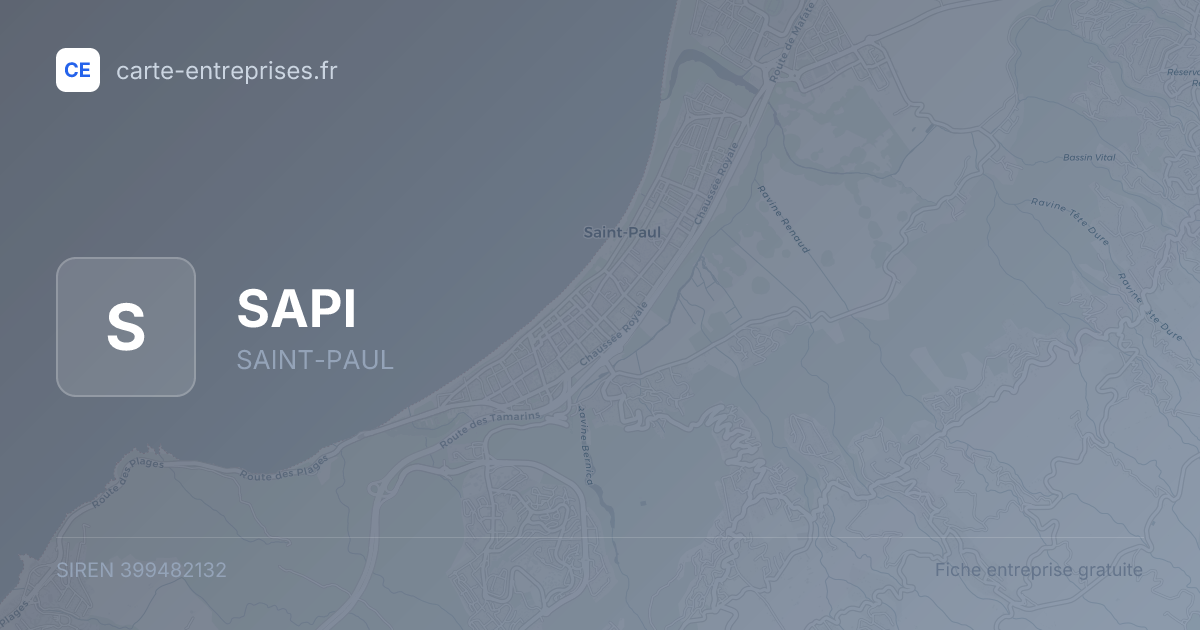 SAPI — 399482132 — fiche entreprise
