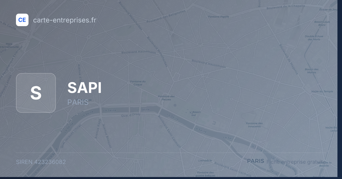 SAPI — 423236082 — fiche entreprise