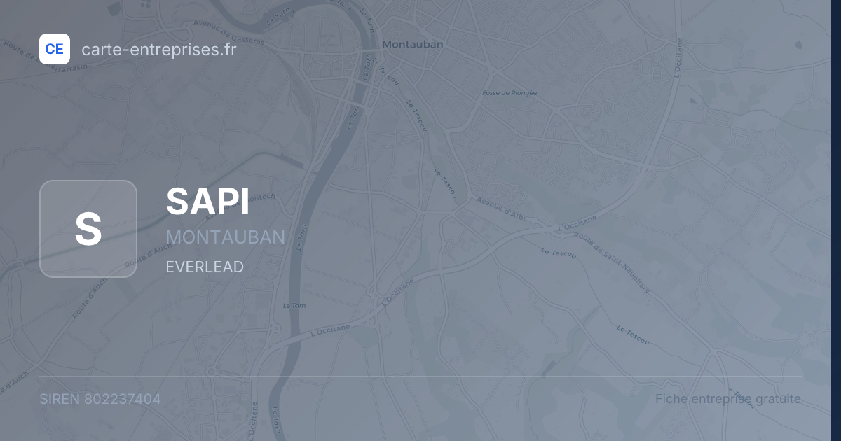 SAPI — 802237404 — fiche entreprise