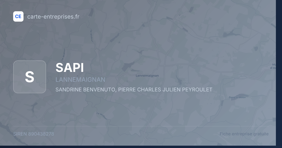 SAPI — 890438278 — fiche entreprise