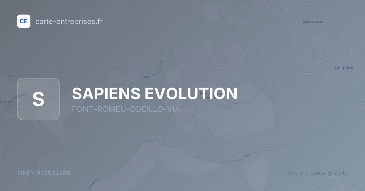 SAPIENS EVOLUTION — 923033286 — fiche entreprise