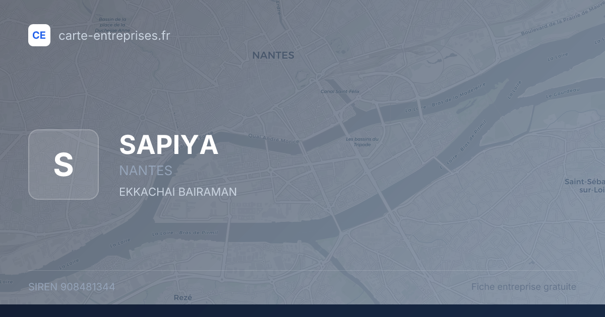 SAPIYA — 908481344 — fiche entreprise