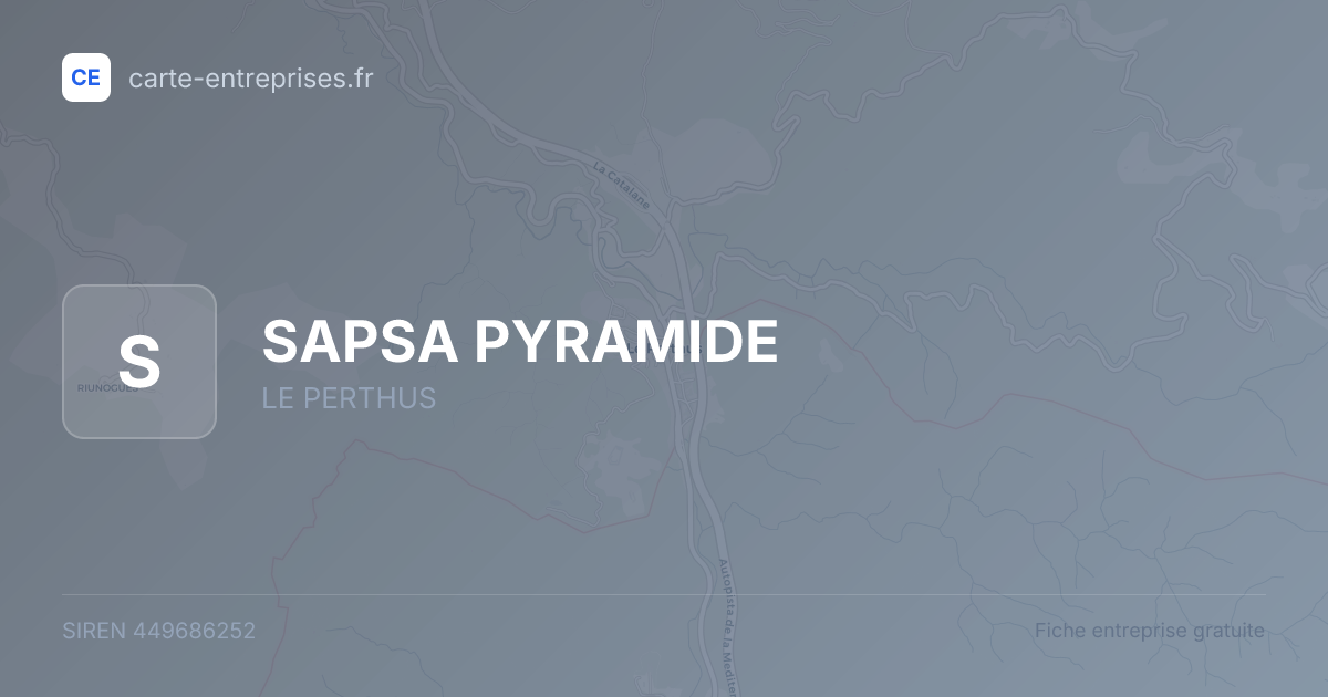 SAPSA PYRAMIDE — 449686252 — fiche entreprise