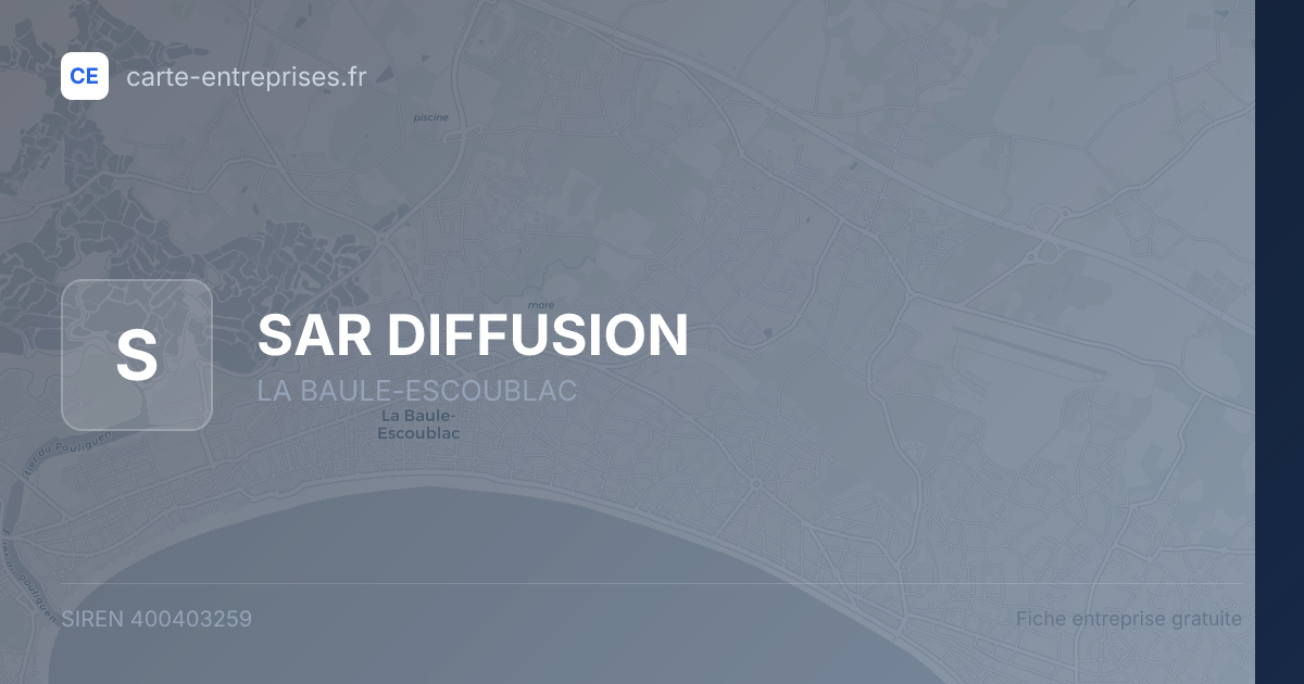 SAR DIFFUSION — 400403259 — fiche entreprise