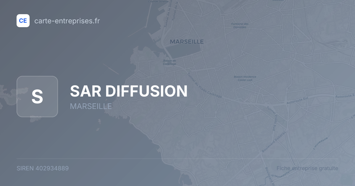 SAR DIFFUSION — 402934889 — fiche entreprise