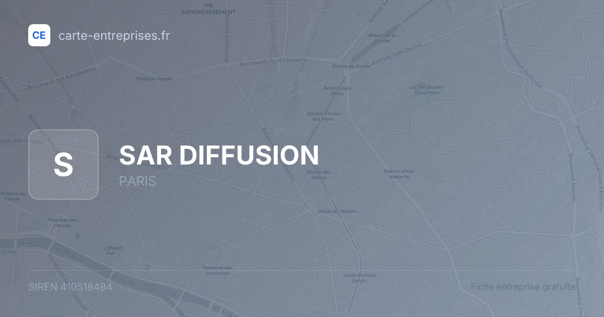 SAR DIFFUSION — 410518484 — fiche entreprise