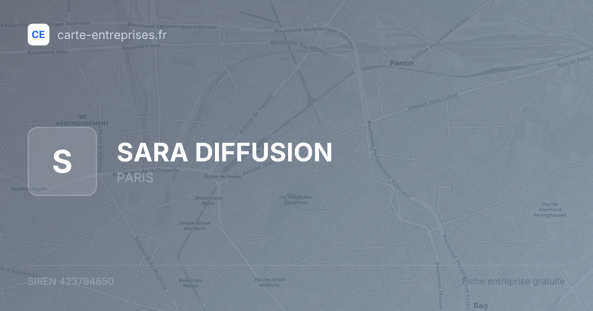 SARA DIFFUSION — 423794650 — fiche entreprise