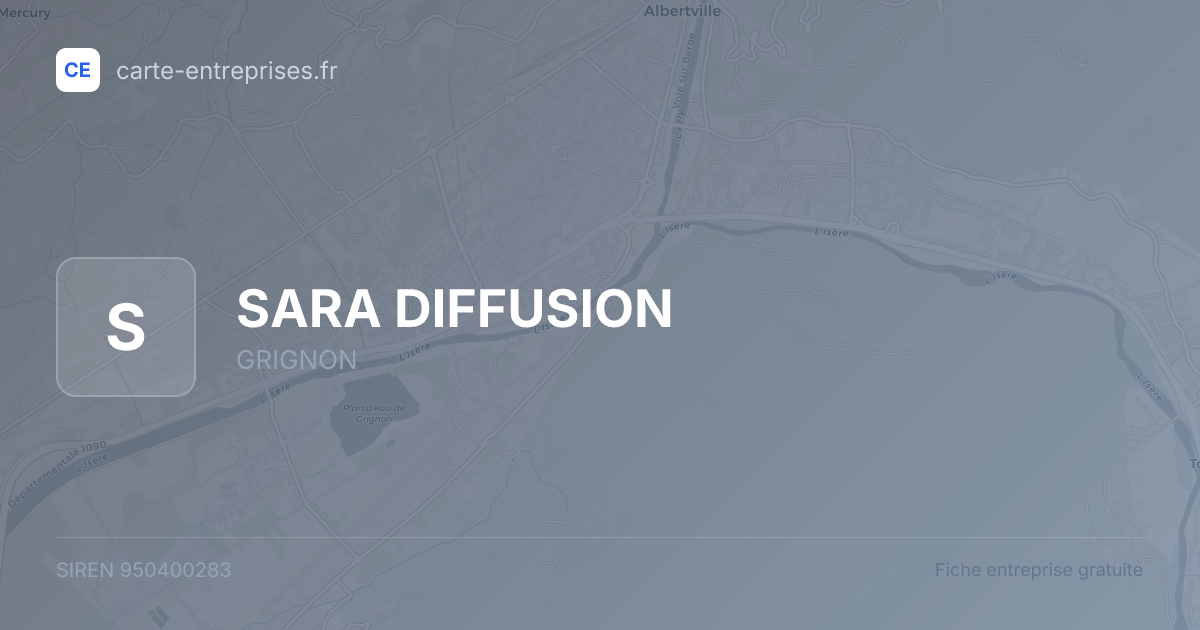 SARA DIFFUSION — 950400283 — fiche entreprise