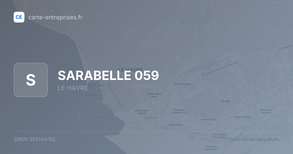 SARABELLE 059 — 393144753 — fiche entreprise