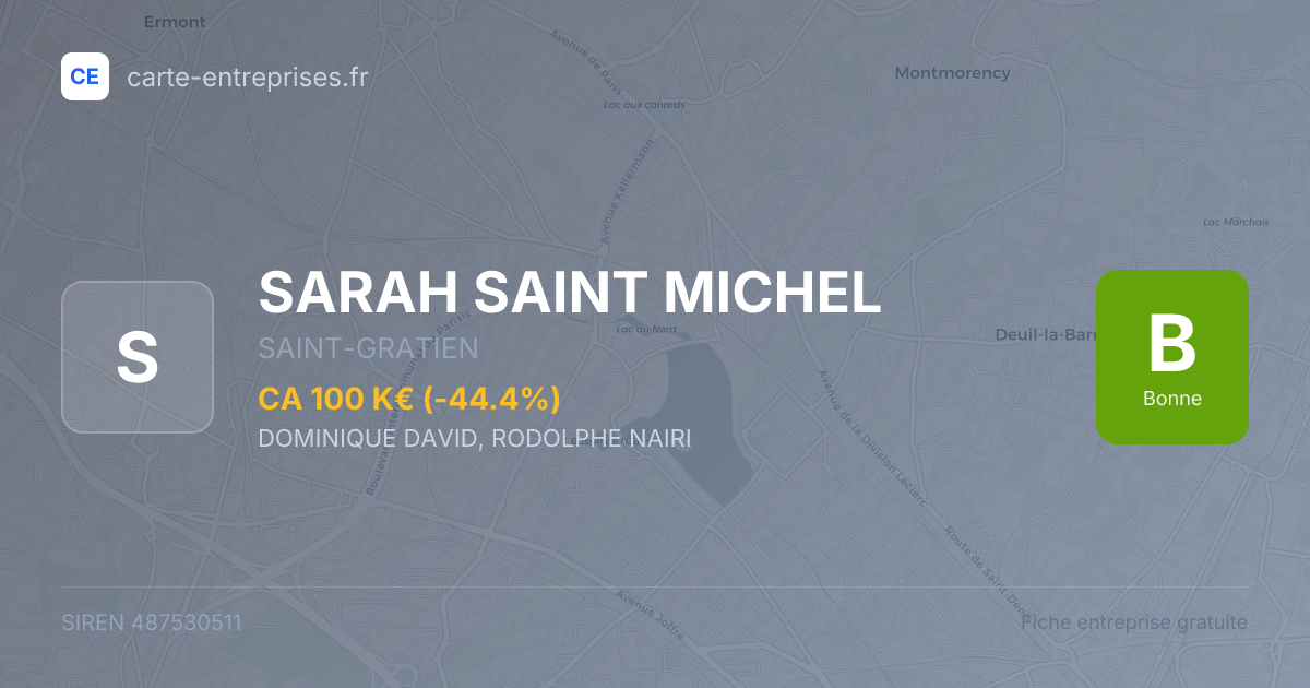 SARAH SAINT MICHEL — 487530511 — fiche entreprise