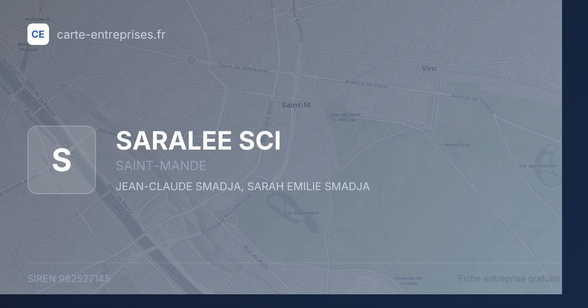SARALEE SCI — 982527145 — fiche entreprise