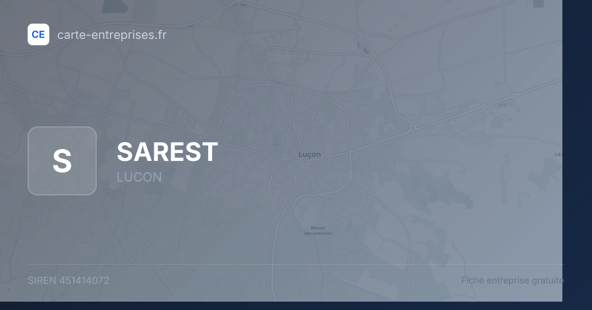 SAREST — 451414072 — fiche entreprise
