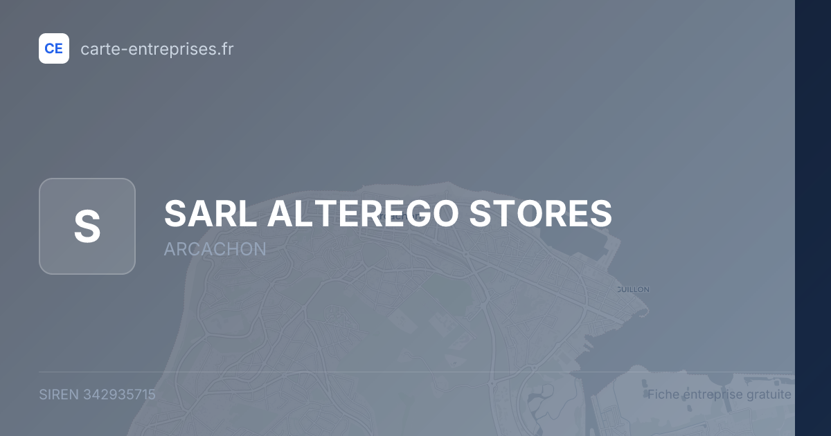 SARL ALTEREGO STORES — 342935715 — fiche entreprise