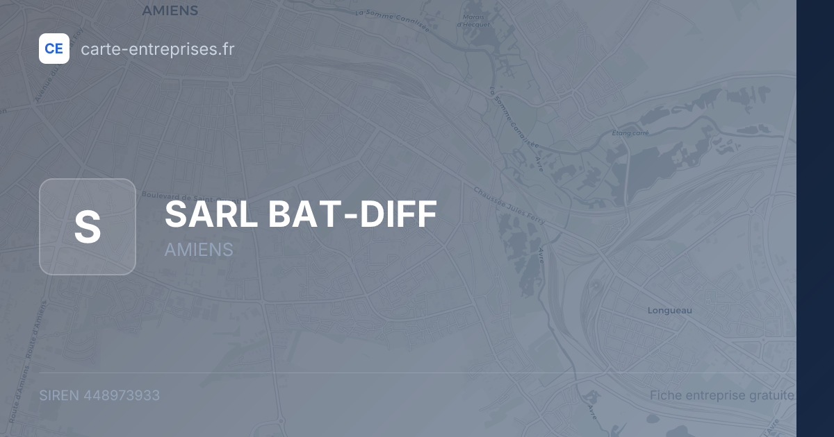 SARL BAT-DIFF — 448973933 — fiche entreprise