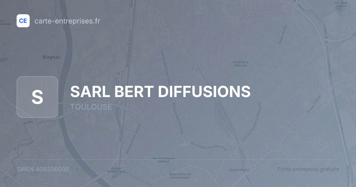 SARL BERT DIFFUSIONS — 409206000 — fiche entreprise