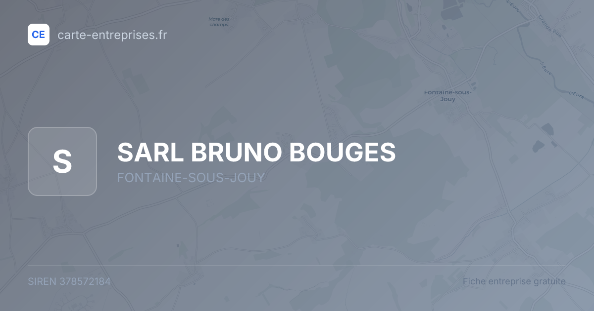 SARL BRUNO BOUGES — 378572184 — fiche entreprise