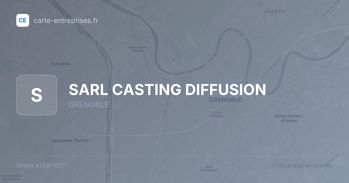 SARL CASTING DIFFUSION — 420977217 — fiche entreprise