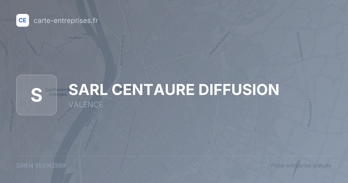 SARL CENTAURE DIFFUSION — 353142599 — fiche entreprise