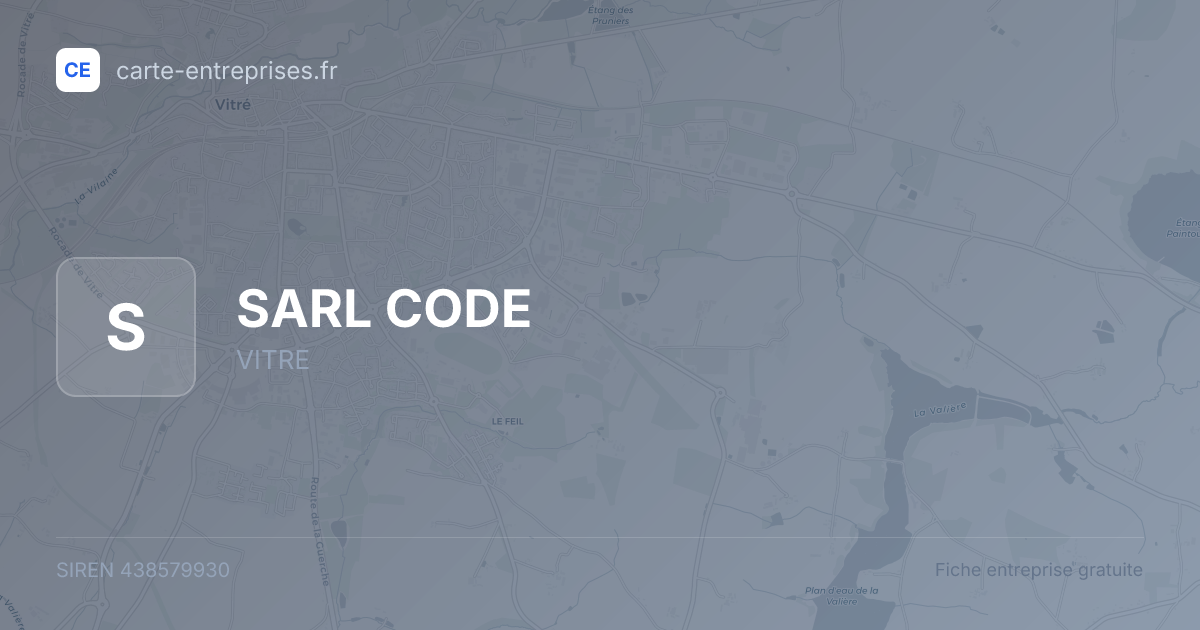 SARL CODE — 438579930 — fiche entreprise