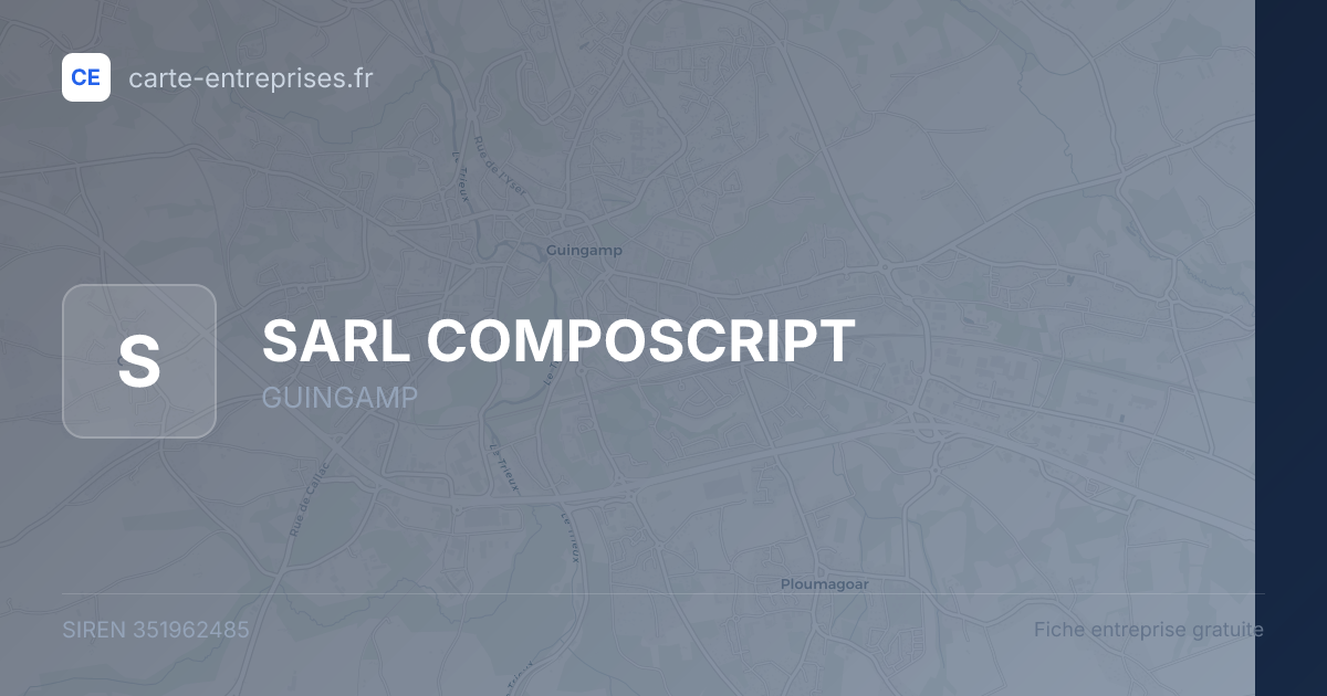 SARL COMPOSCRIPT — 351962485 — fiche entreprise