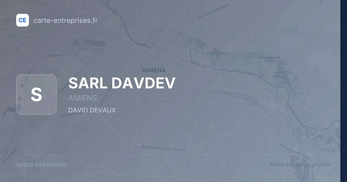 SARL DAVDEV — 948415666 — fiche entreprise