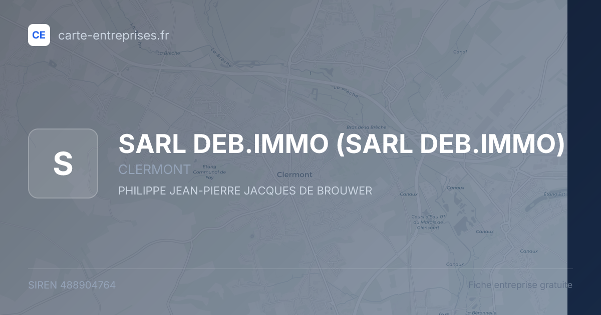 SARL DEB.IMMO (SARL DEB.IMMO) — 488904764 — fiche entreprise
