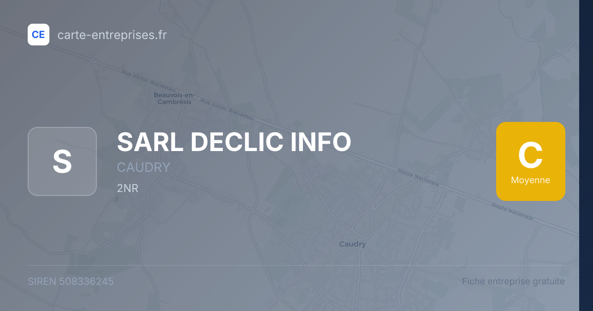 SARL DECLIC INFO — 508336245 — fiche entreprise