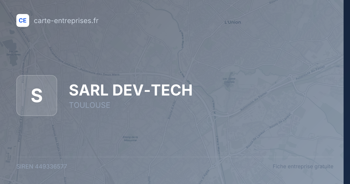 SARL DEV-TECH — 449336577 — fiche entreprise