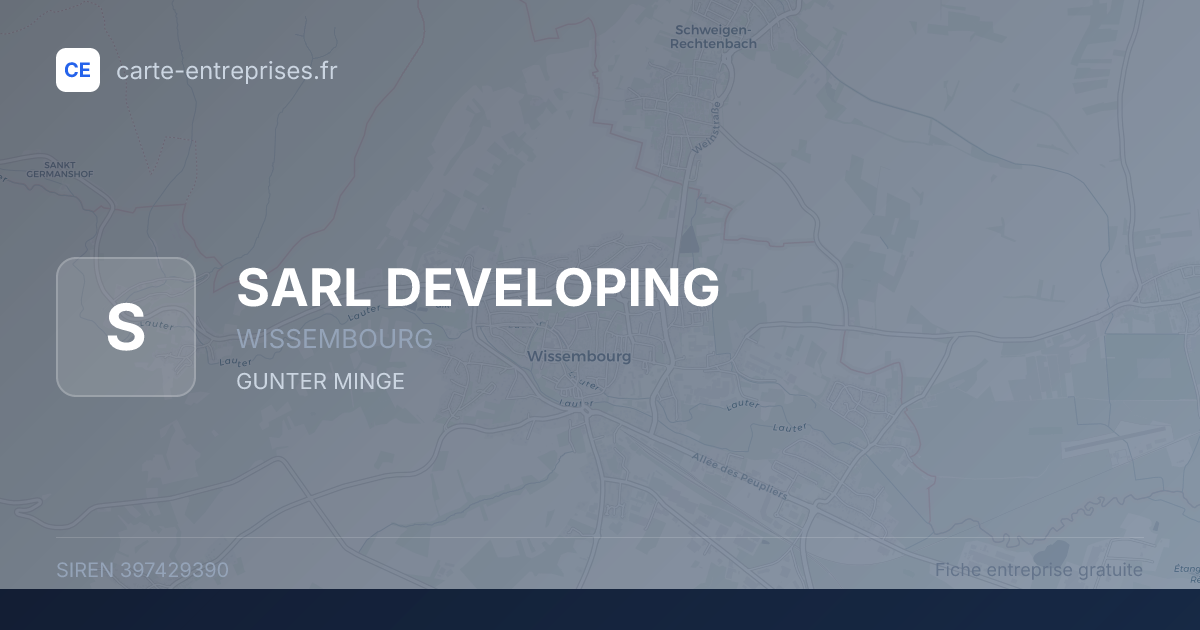 SARL DEVELOPING — 397429390 — fiche entreprise