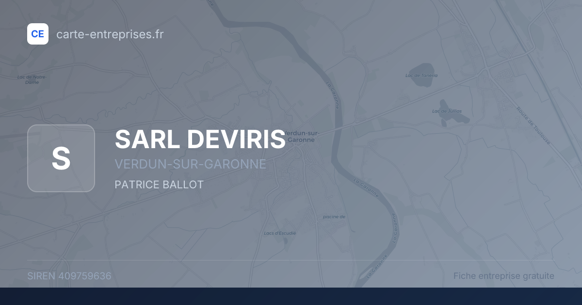 SARL DEVIRIS — 409759636 — fiche entreprise
