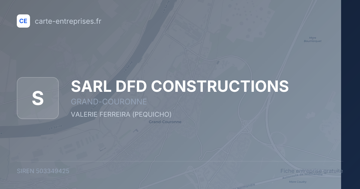SARL DFD CONSTRUCTIONS — 503349425 — fiche entreprise