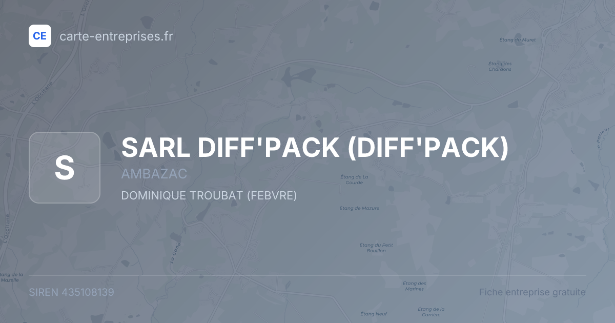 SARL DIFF'PACK (DIFF'PACK) — 435108139 — fiche entreprise