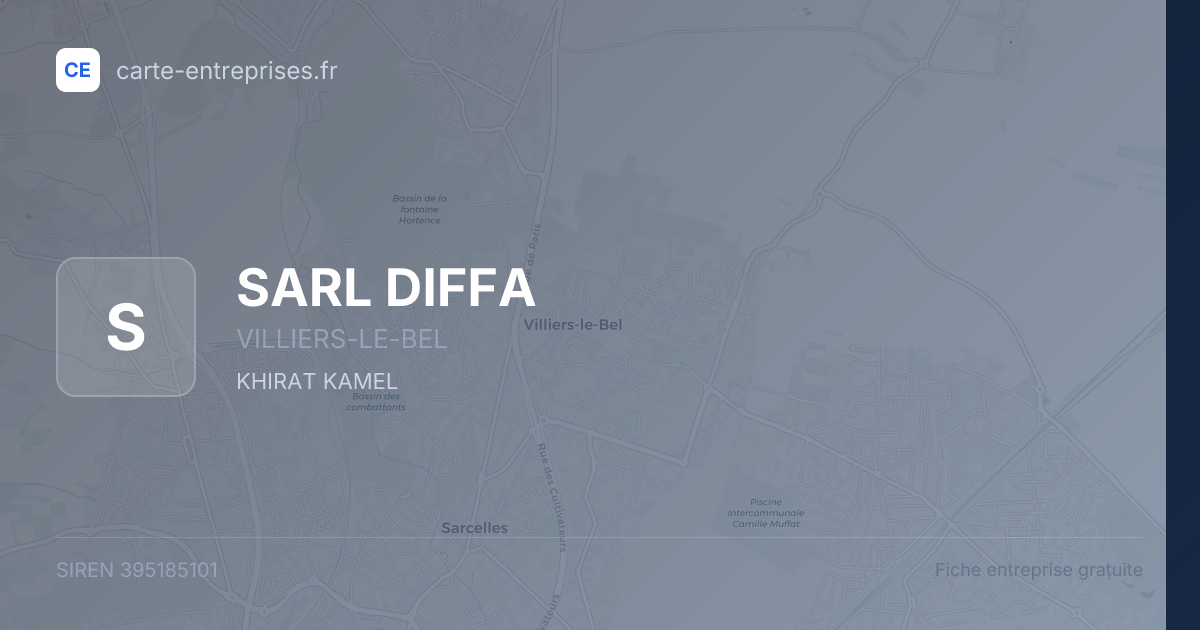 SARL DIFFA — 395185101 — fiche entreprise