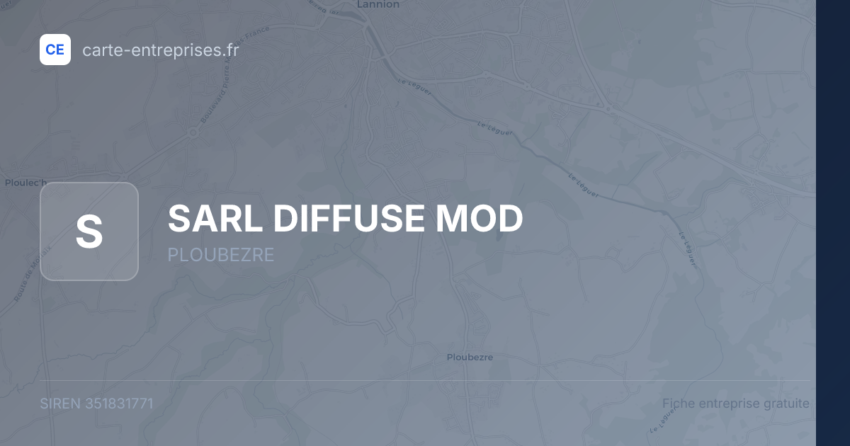 SARL DIFFUSE MOD — 351831771 — fiche entreprise