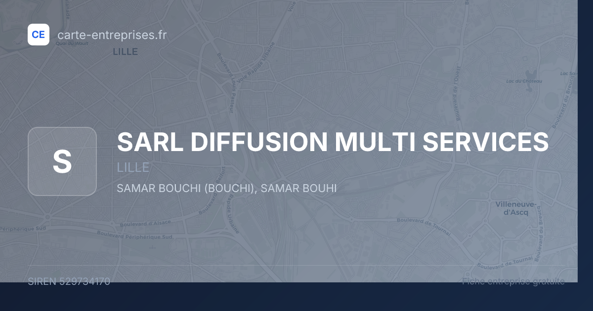 SARL DIFFUSION MULTI SERVICES — 529734170 — fiche entreprise