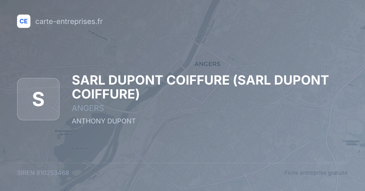 SARL DUPONT COIFFURE (SARL DUPONT COIFFURE) — 810253468 — fiche entreprise