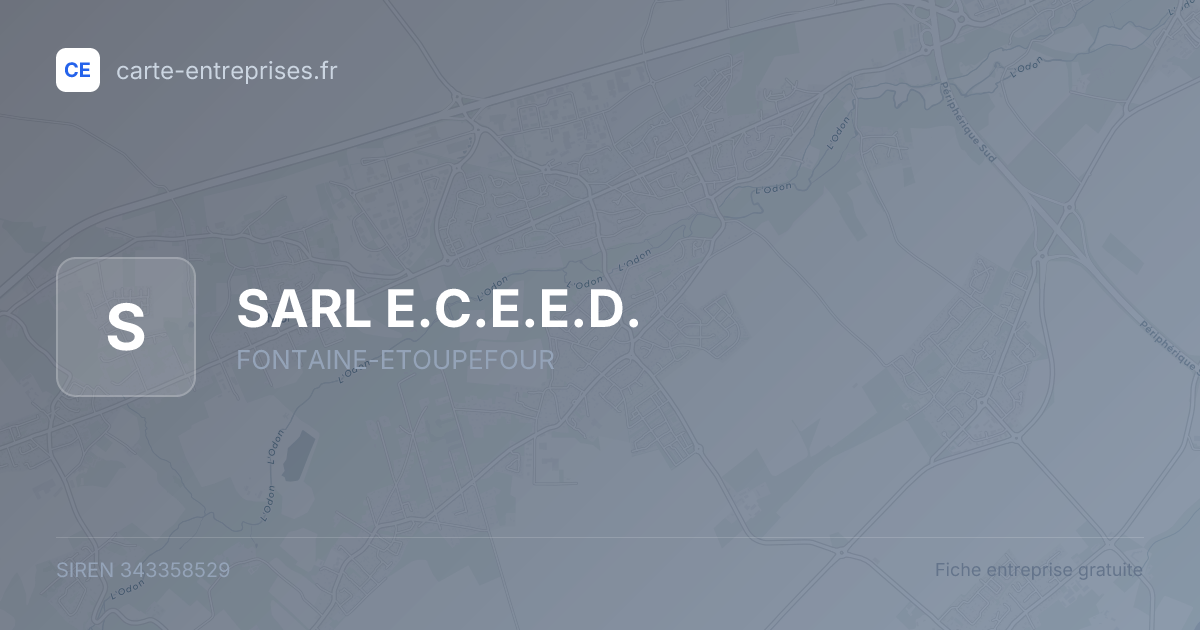 SARL E.C.E.E.D. — 343358529 — fiche entreprise