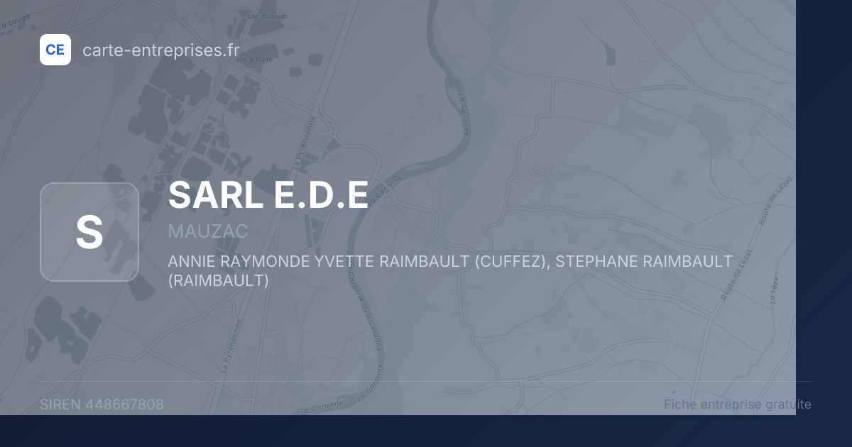 SARL E.D.E — 448667808 — fiche entreprise