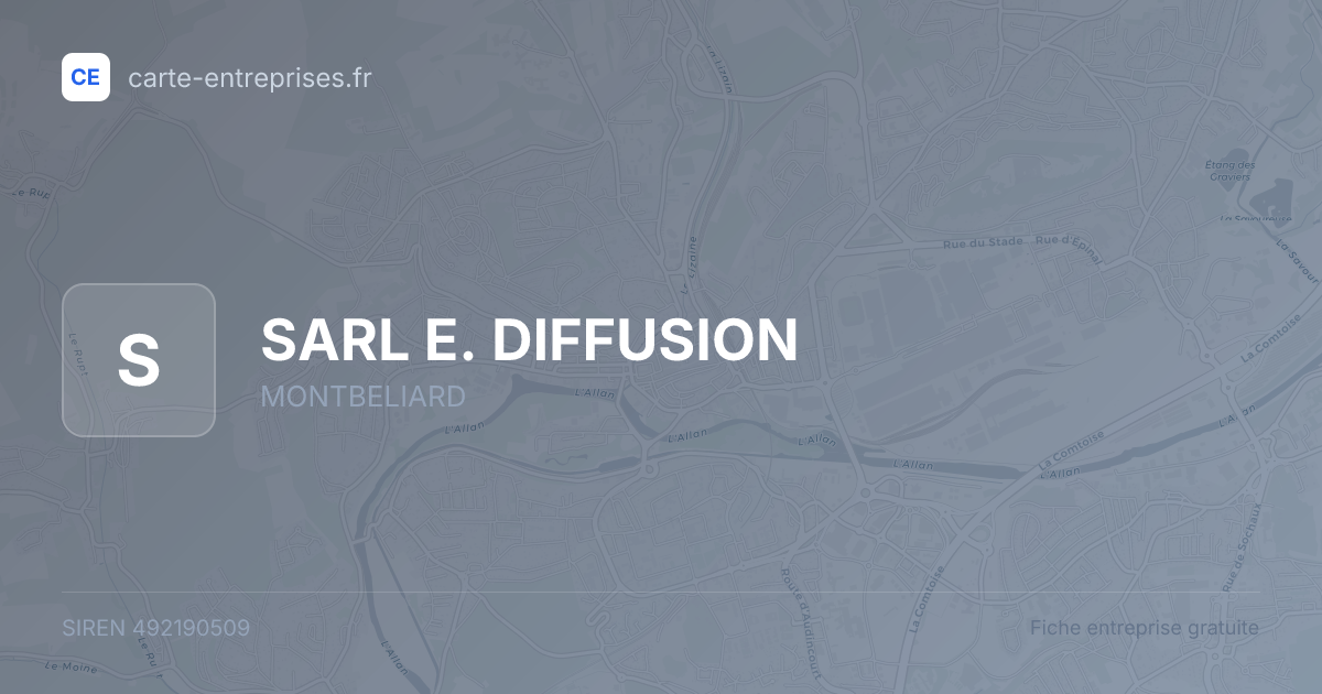 SARL E. DIFFUSION — 492190509 — fiche entreprise